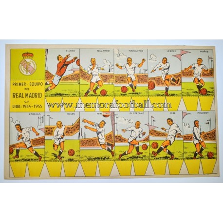 Real Madrid C.F 1954-55 Recortable cardboard sheet